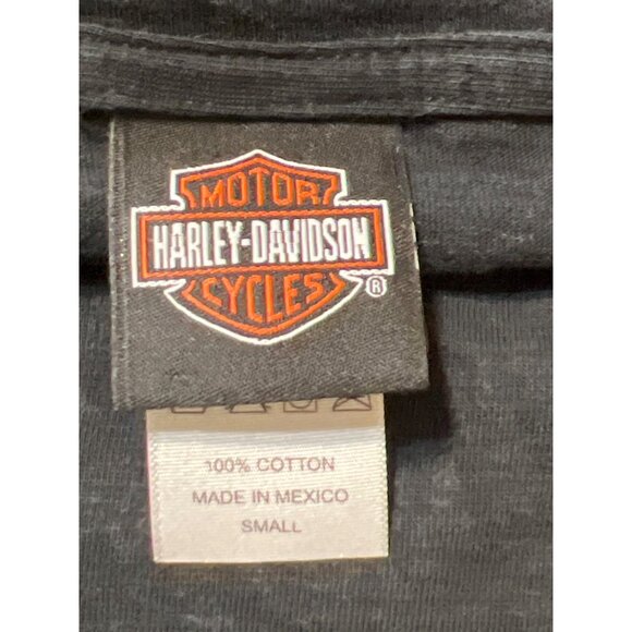 Harley Davidson Black Graphic Shirt 100% Cotton Jacksonville NC Forty Five WLA S - Picture 4 of 4
